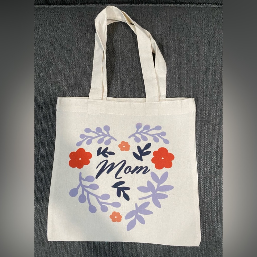 SMALL CANVAS TOTE BAGS 8Wx8.5H  WITH IMAGE AND NAME PERSONALIZED 🥰